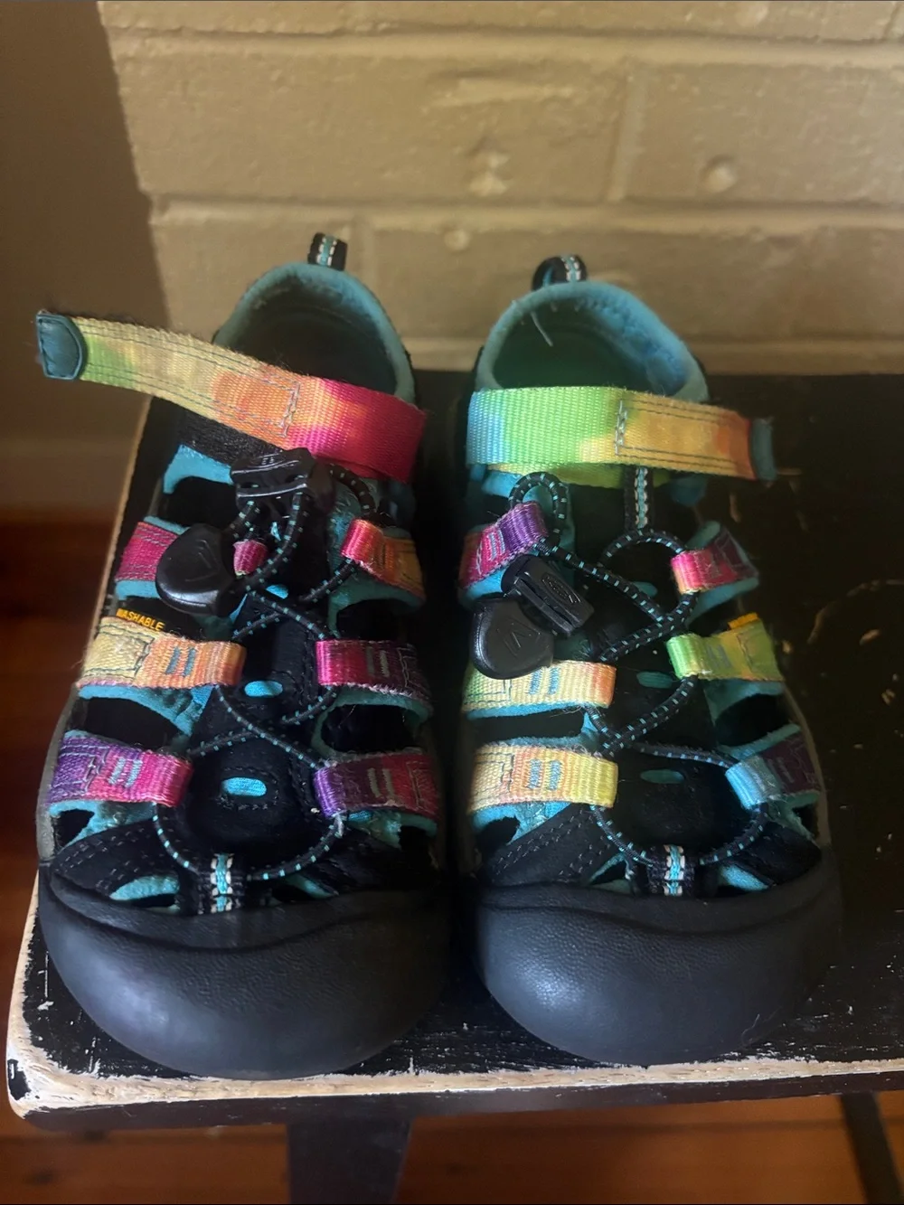 Kids Rainbow Strap Keen Washable Sandals